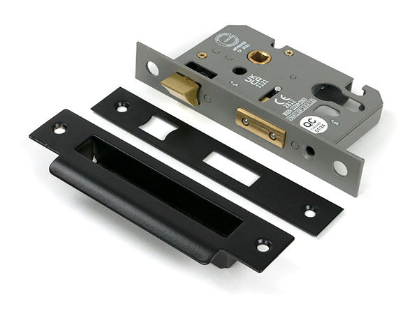 Black 2½" Euro Profile Sash Lock