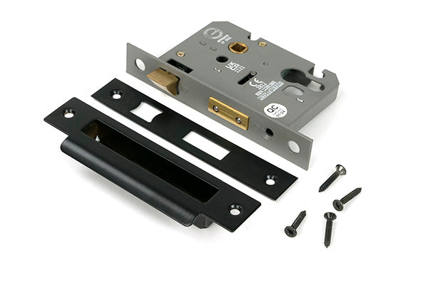 Black 3" Euro Profile Sash Lock