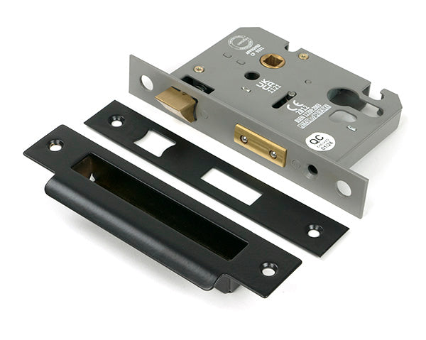 Black 3" Euro Profile Sash Lock