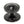 From The Anvil's Black Art Deco Centre Door Knob
