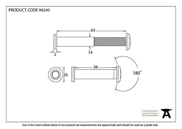 Satin Chrome Door Viewer 180° (34-56mm Door)