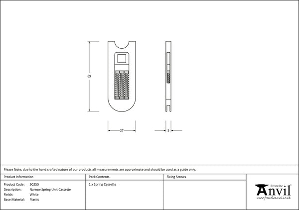 Narrow Spring Unit Cassette