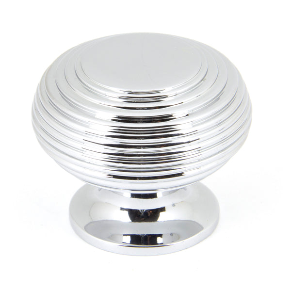 From The Anvil's Polished Chrome Beehive Cabinet Knob