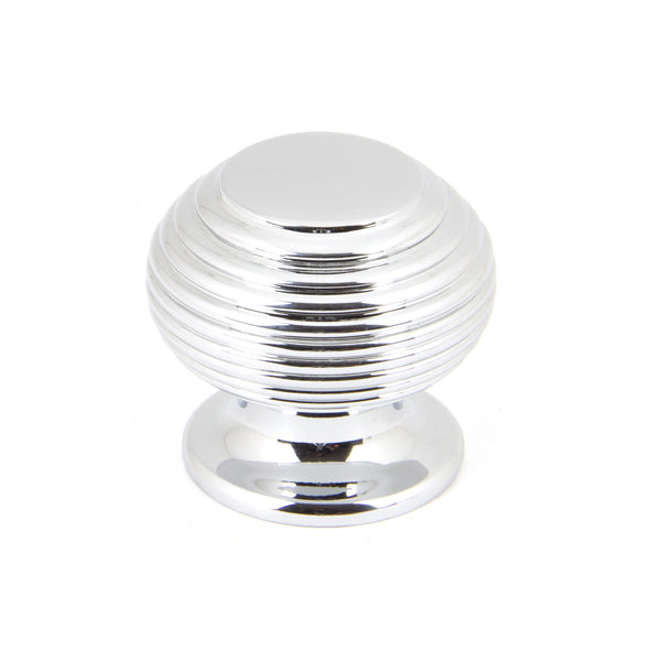 From The Anvil's Polished Chrome Beehive Cabinet Knob