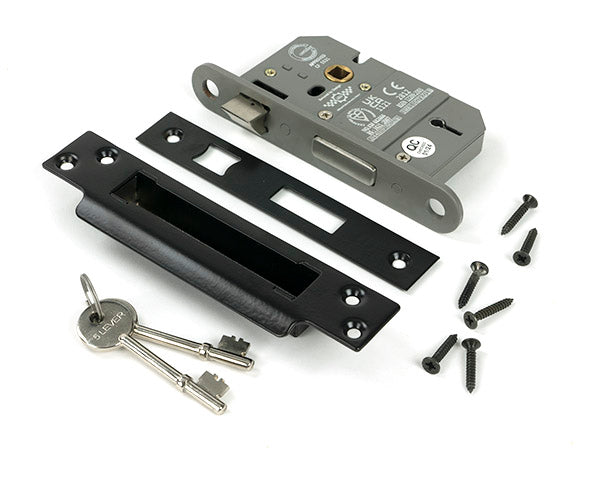 Black 2½" 5 Lever BS Sash Lock