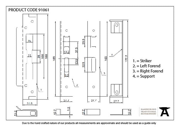 SSS ½" Rebate Kit for Sash Lock