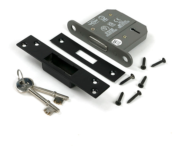 Black 3" BS 5 Lever Deadlock