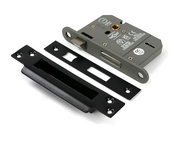 Black 3" 5 Lever BS Sash Lock KA