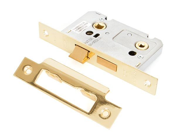 From The Anvil, Electro Brassed 2½" Bathroom Mortice Lock, Security Products, Bathroom Locks