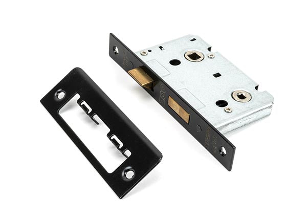 Black 2½" Bathroom Mortice Lock