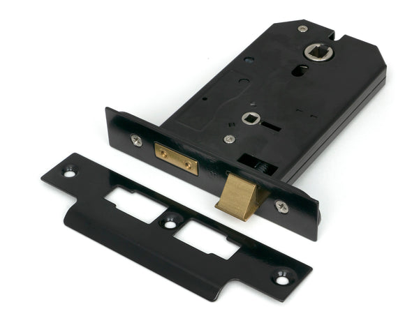 From The Anvil's Black Horizontal Bathroom Lock
