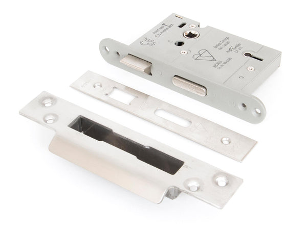 From The Anvil's Satin Stainless Steel 5 Lever Heavy Duty BS Sash Lock KA