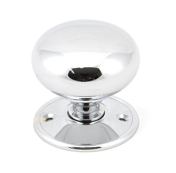 Polished Chrome 57mm Mushroom Mortice/Rim Knob Set