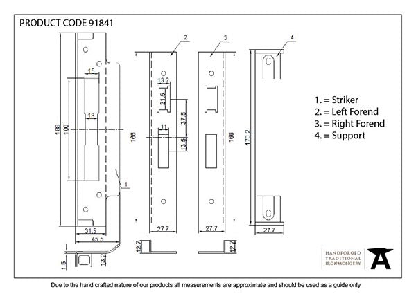 PVD ½" Euro Sash Lock Rebate Kit