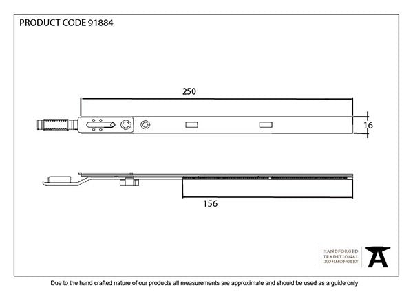 BZP 250mm Extension Piece for Espag Door Locks