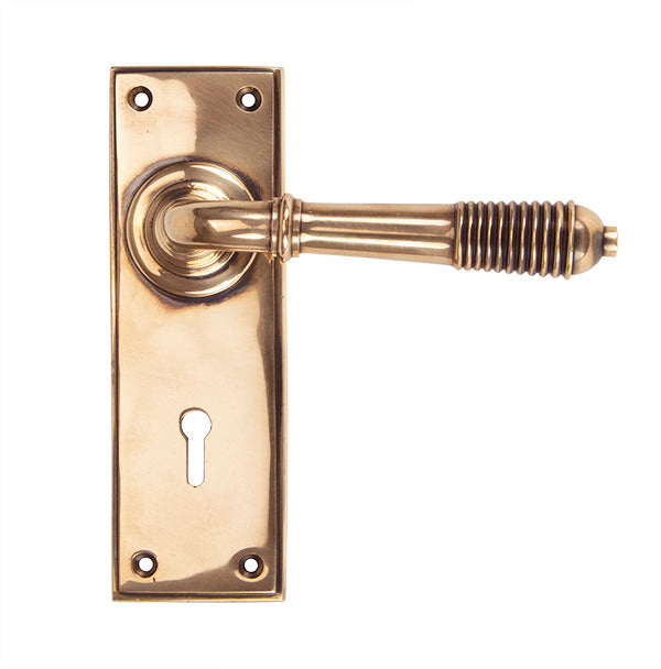 From The Anvil, Reeded Lever Lock Set, Door Handles, Lever Lock