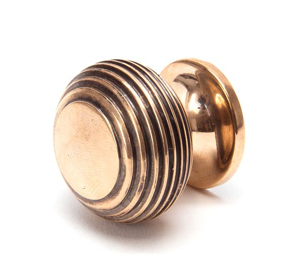 Polished Bronze Beehive Cabinet Knob 30mm