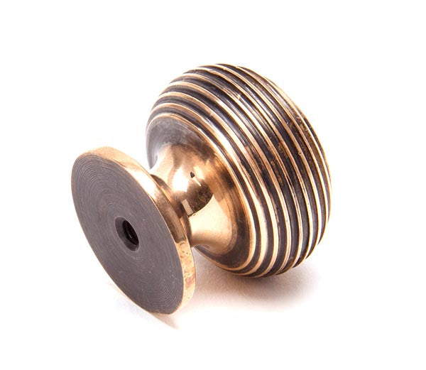 Polished Bronze Beehive Cabinet Knob 30mm