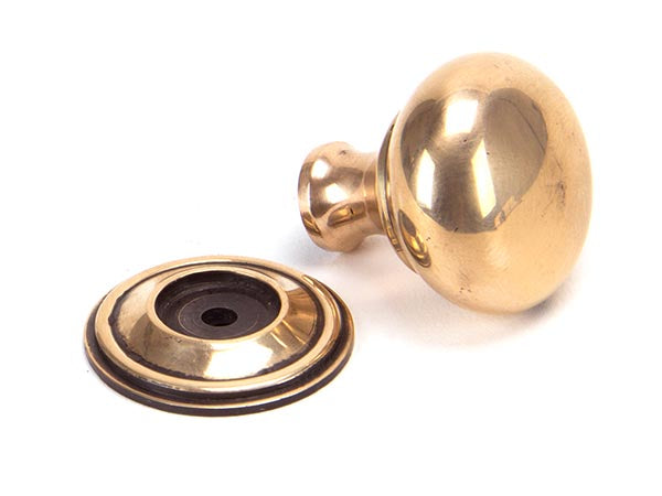 Polished Bronze Mushroom Cabinet Knob 32mm