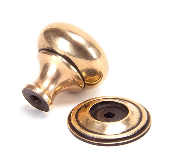 Polished Bronze Mushroom Cabinet Knob 32mm