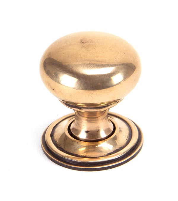 Polished Bronze Mushroom Cabinet Knob 32mm