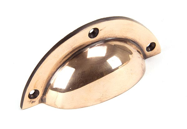 Polished Bronze 4" Plain Drawer Pull