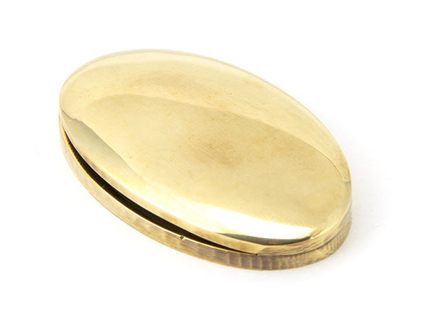 Aged Brass Oval Escutcheon & Cover