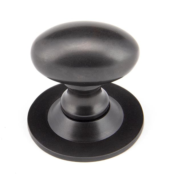 Aged Bronze Oval Cabinet Knob 33mm