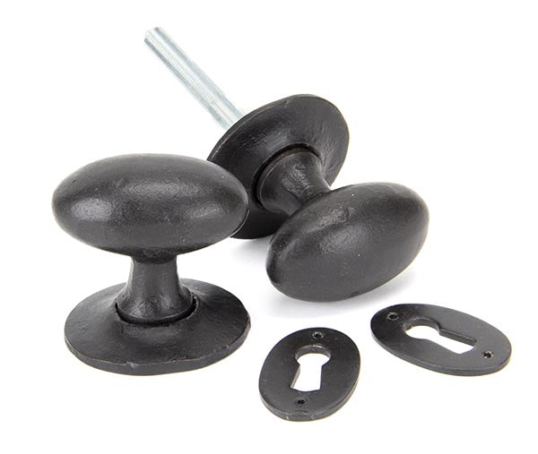 From The Anvil, Oval Mortice/Rim Knob Set, Door Knobs, Mortice Knobs