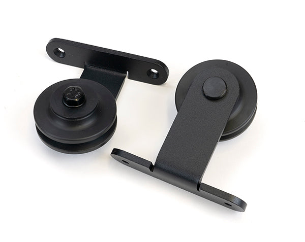 100kg Black (Top Mount) Sliding Door Hardware Kit (2m Track)