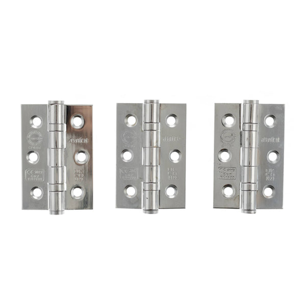 Atlantic CE Fire Rated Grade 7 Ball Bearing Hinges 3" x 2" x 2mm set of 3 by Atlantic Hardware