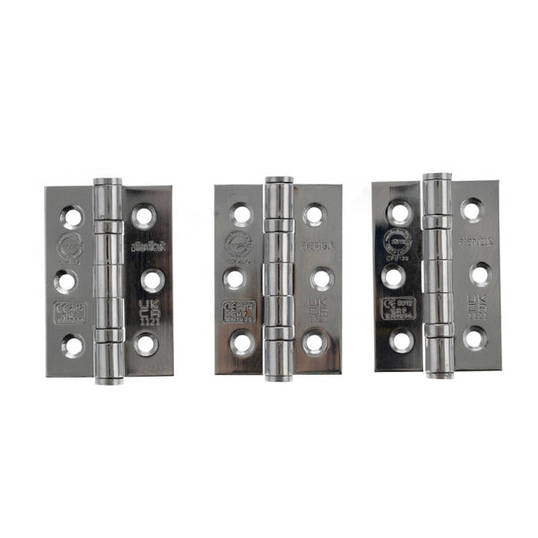 Atlantic CE Fire Rated Grade 7 Ball Bearing Hinges 3" x 2" x 2mm set of 3 by Atlantic Hardware