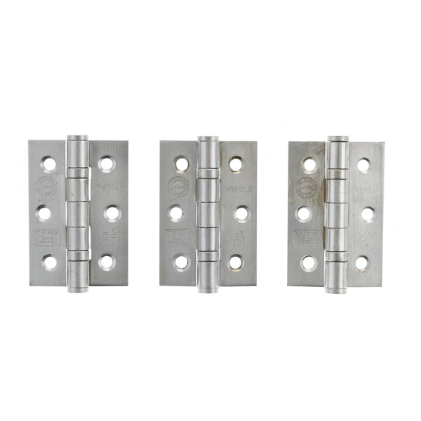 Atlantic CE Fire Rated Grade 7 Ball Bearing Hinges 3" x 2" x 2mm set of 3 by Atlantic Hardware
