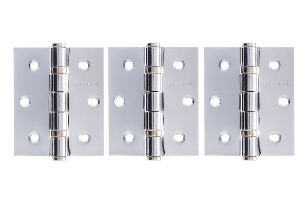 Atlantic Ball Bearing Hinges 3" x 2.5" x 2.5mm set of 3 by Atlantic Hardware
