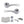 Eco Aqua Door Handle Pack (Bathroom Set - 2.5