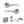 Eco Aqua Door Handle Pack (Bathroom Set - 3