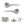 Eco Aqua Door Handle Pack (Latch Set - 2.5