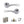 Eco Aqua Door Handle Pack (Latch Set - 3