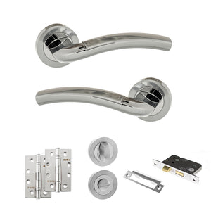 Eco Crest Door Handle Pack (Bathroom Set - 3