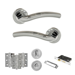 Eco Crest Door Handle Pack (Bathroom Set - 3