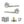 Eco Surf Door Handle Pack (Latch Set - 2.5