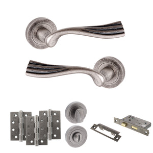Old English Richmond Door Handle Pack (Bathroom Set - 3