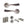 Old English Richmond Door Handle Pack (Bathroom Set - 2.5