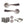 Old English Richmond Door Handle Pack (3 Lever Lock Set - 3