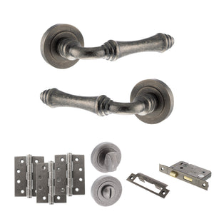 Old English Durham Door Handle Pack (Bathroom Set - 2.5