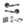 Old English Durham Door Handle Pack (3 Lever Lock Set - 2.5