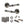 Old English Durham Door Handle Pack (Euro Lock Set - 3