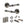 Old English Durham Door Handle Pack (Euro Lock Set - 3