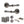 Old English Durham Door Handle Pack (Bathroom Set - 2.5