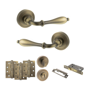 Old English Wrexham Door Handle Pack (Bathroom Set - 3